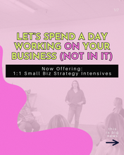 Load image into Gallery viewer, 1:1 Business Strategy Intensive w/ Hilary (3 hours)
