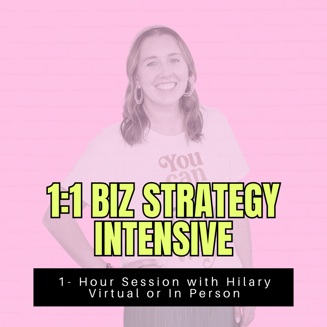 1:1 Business Strategy Intensive w/ Hilary (1 hour)