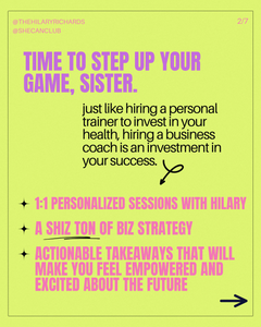 1:1 Business Strategy Intensive w/ Hilary (SIX 1-hour Sessions Prepaid)