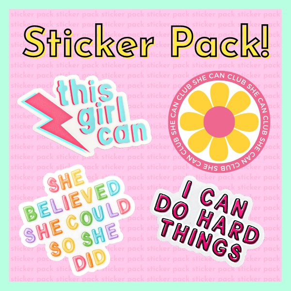 She Can Club Sticker Pack